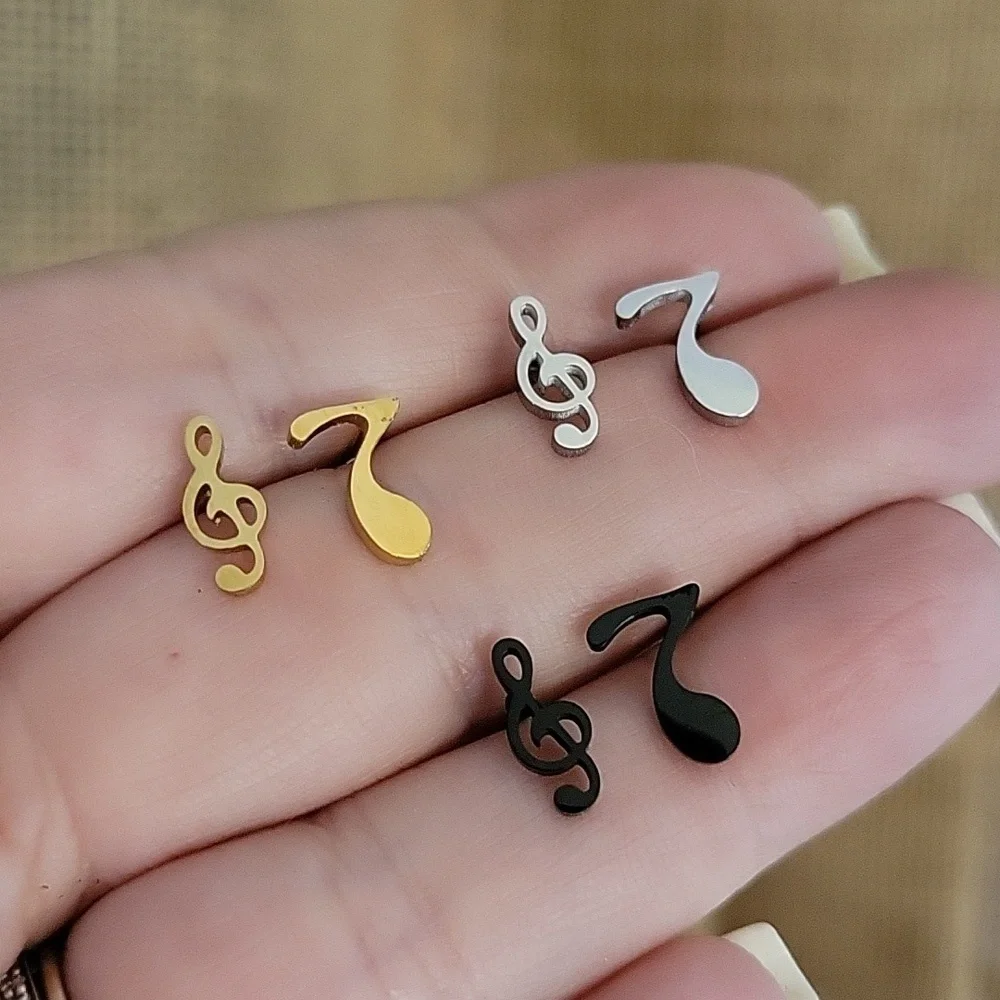 MUSICAL NOTE STUD EARRINGS